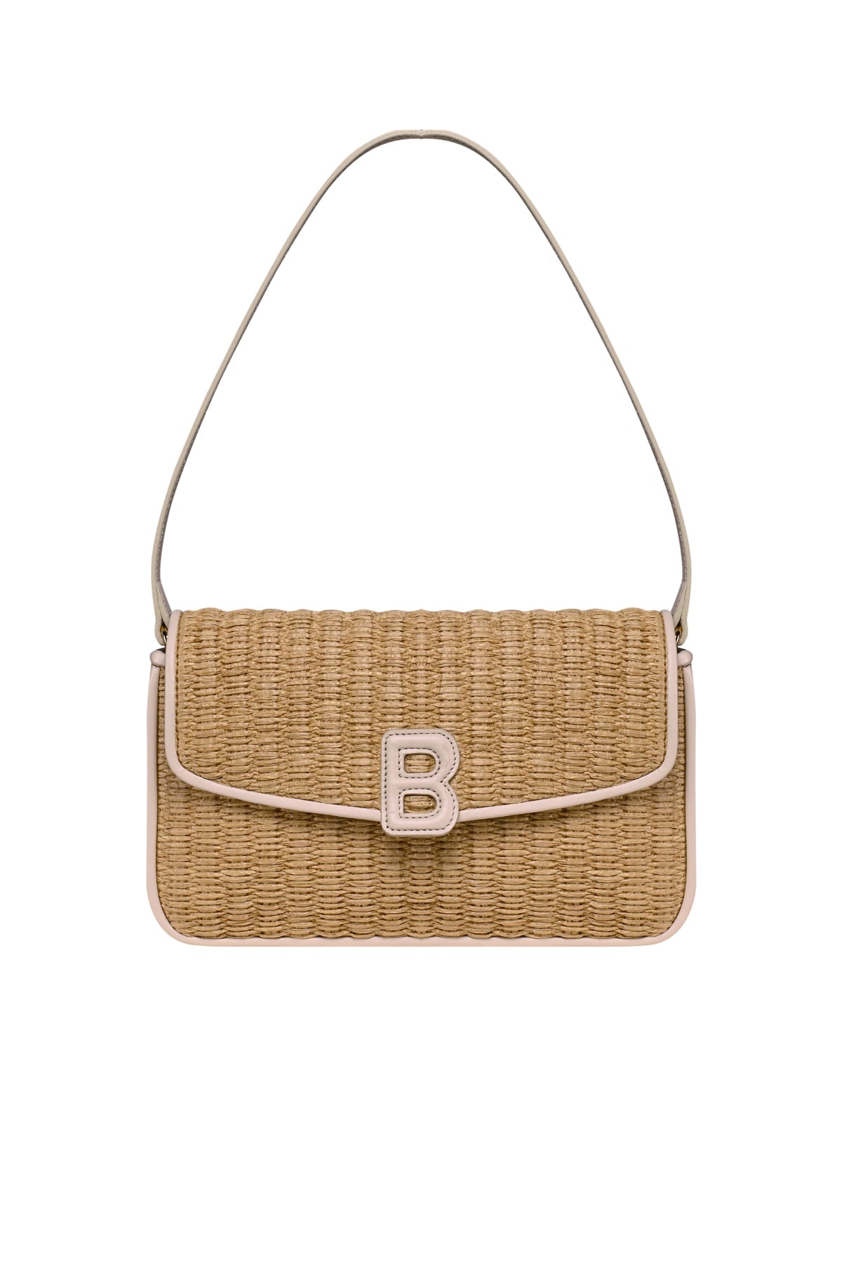 B BAG RAFFIA MILK WHITE