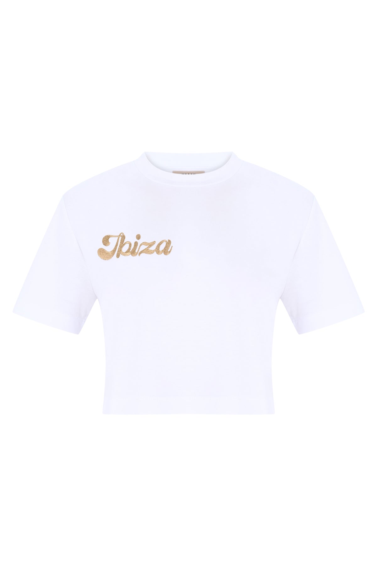 IBIZA EMBRODIED CROP TSHIRT